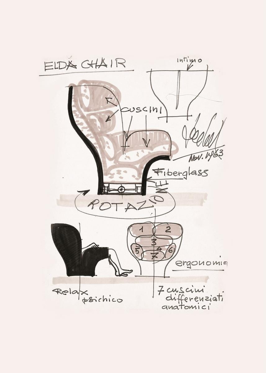 ELDA Fabric armchair