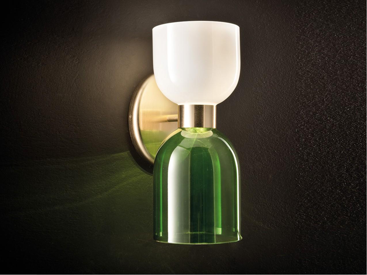 CATERINA 4026/AP2 LED glass wall lamp with fixed arm