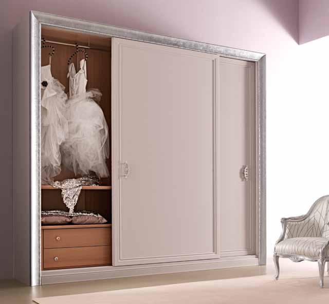GIUSY Wooden wardrobe with sliding doors