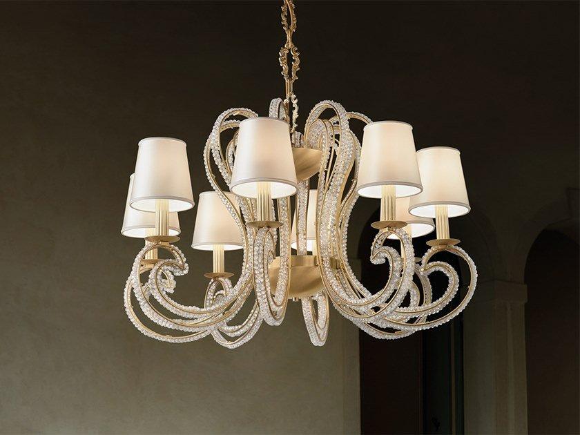 CRISTALIS 8 Metal chandelier with crystals