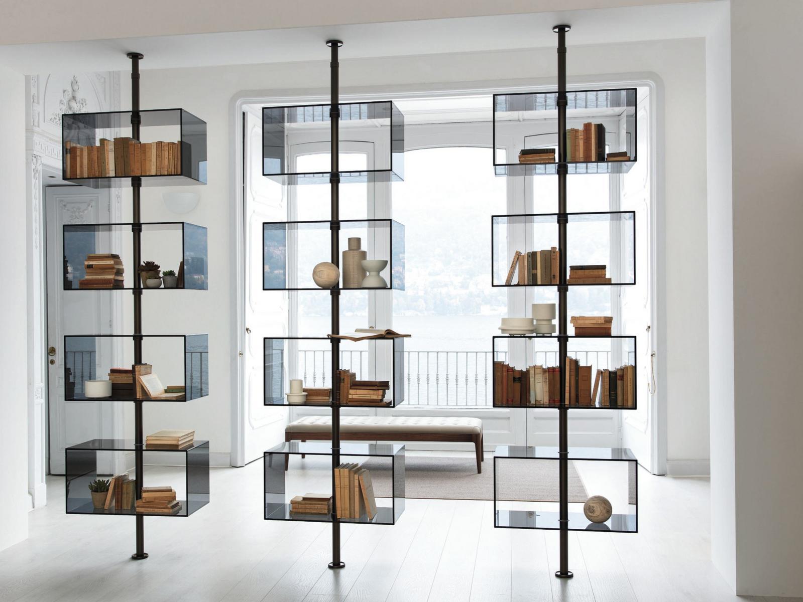 DOMINO Double-sided crystal bookcase DOMINO Double-sided crystal bookcase