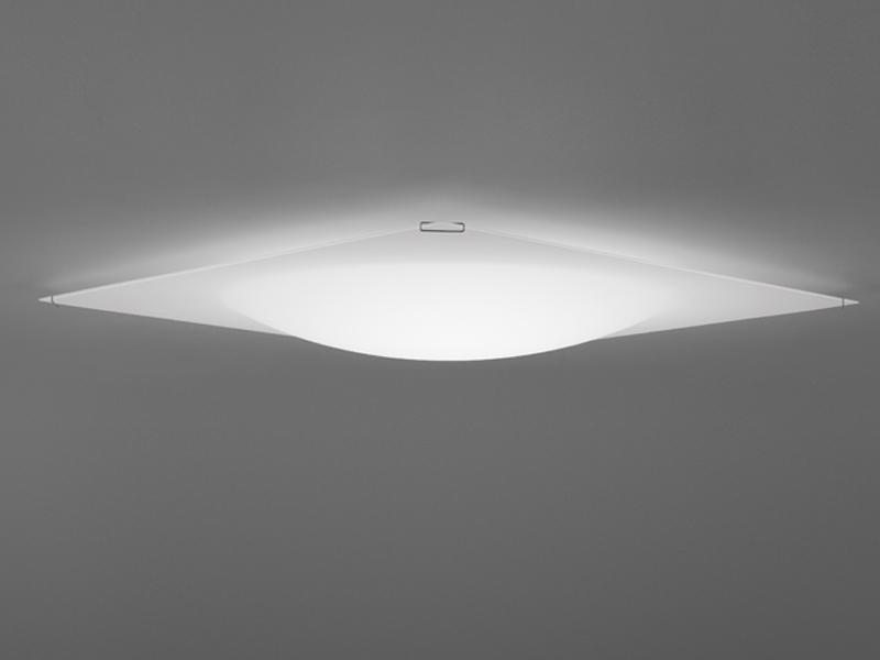 QUADRA ICE FLAT Glass ceiling lamp