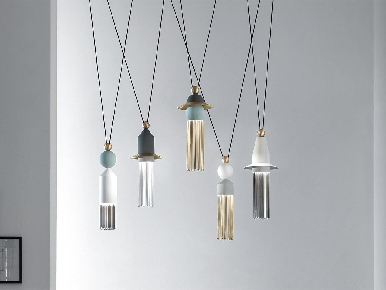 NAPPE C5 LED painted metal pendant lamp