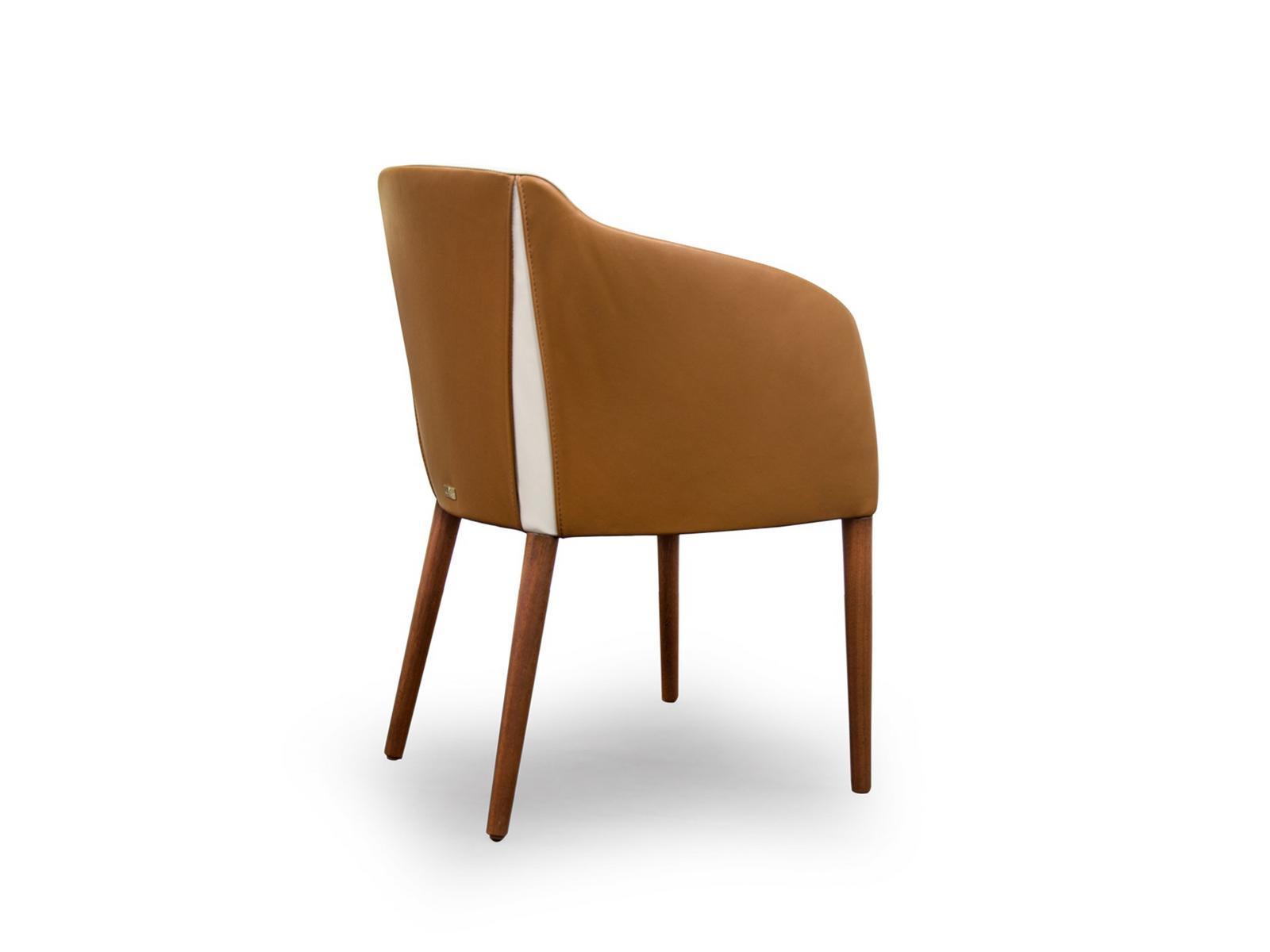 ROD Upholstered Deerskin chair with armrests