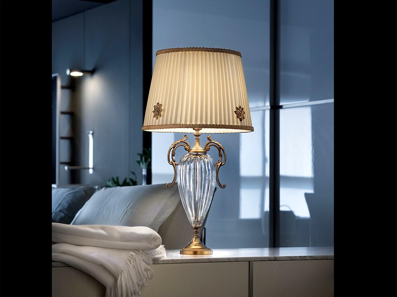 PRIMADONNA TL1G / TL1P Classic style metal table lamp with crystals