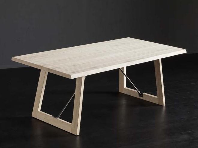 TORONTO + FLAT / TIRANTI Rectangular oak dining table