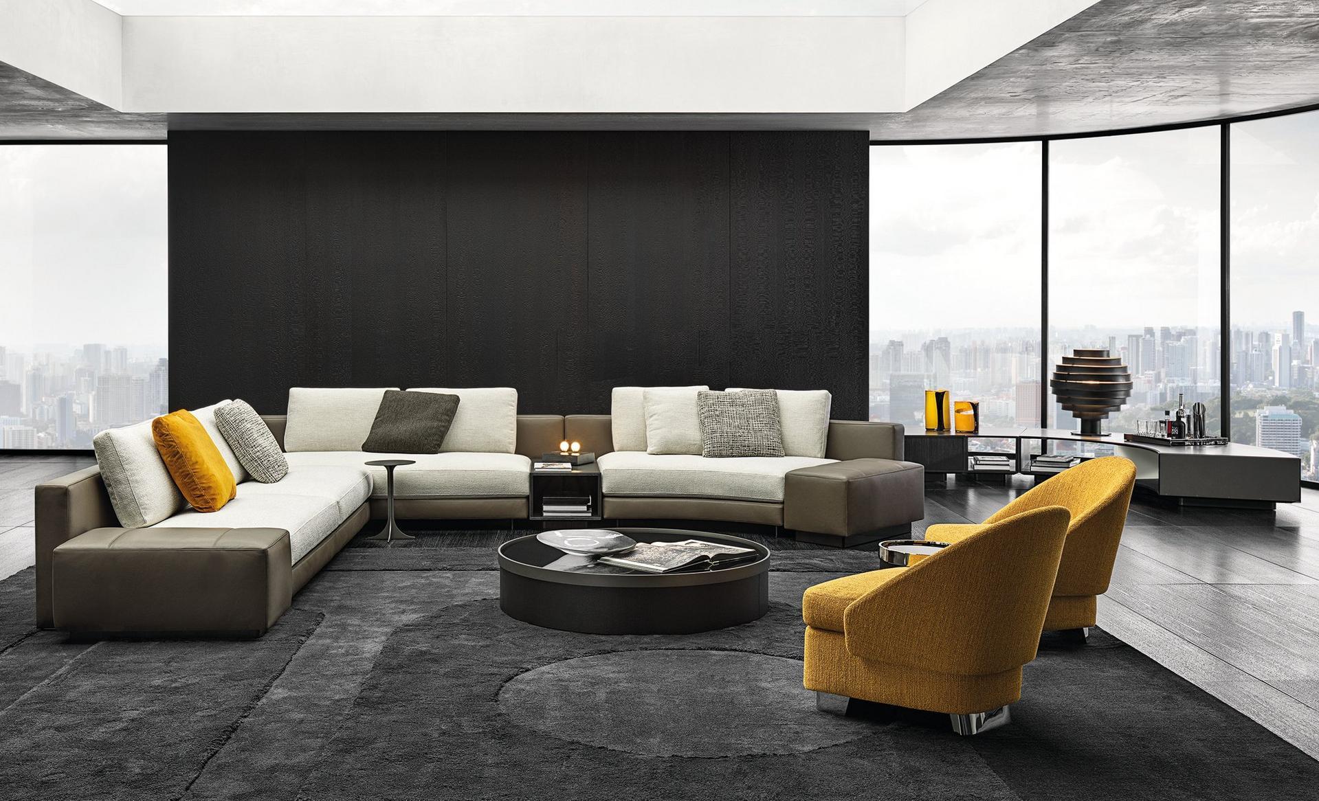 DANIELS Sectional modular fabric sofa