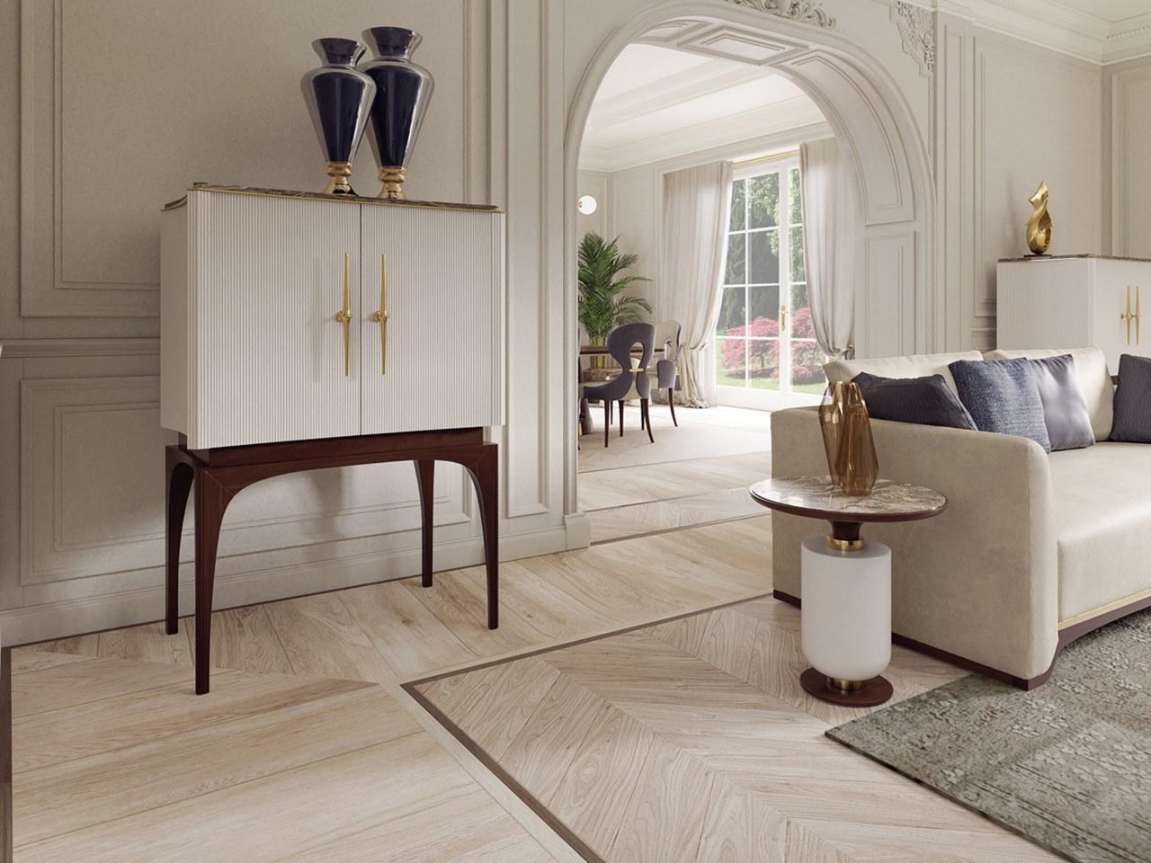 PR.301 Round wooden coffee table