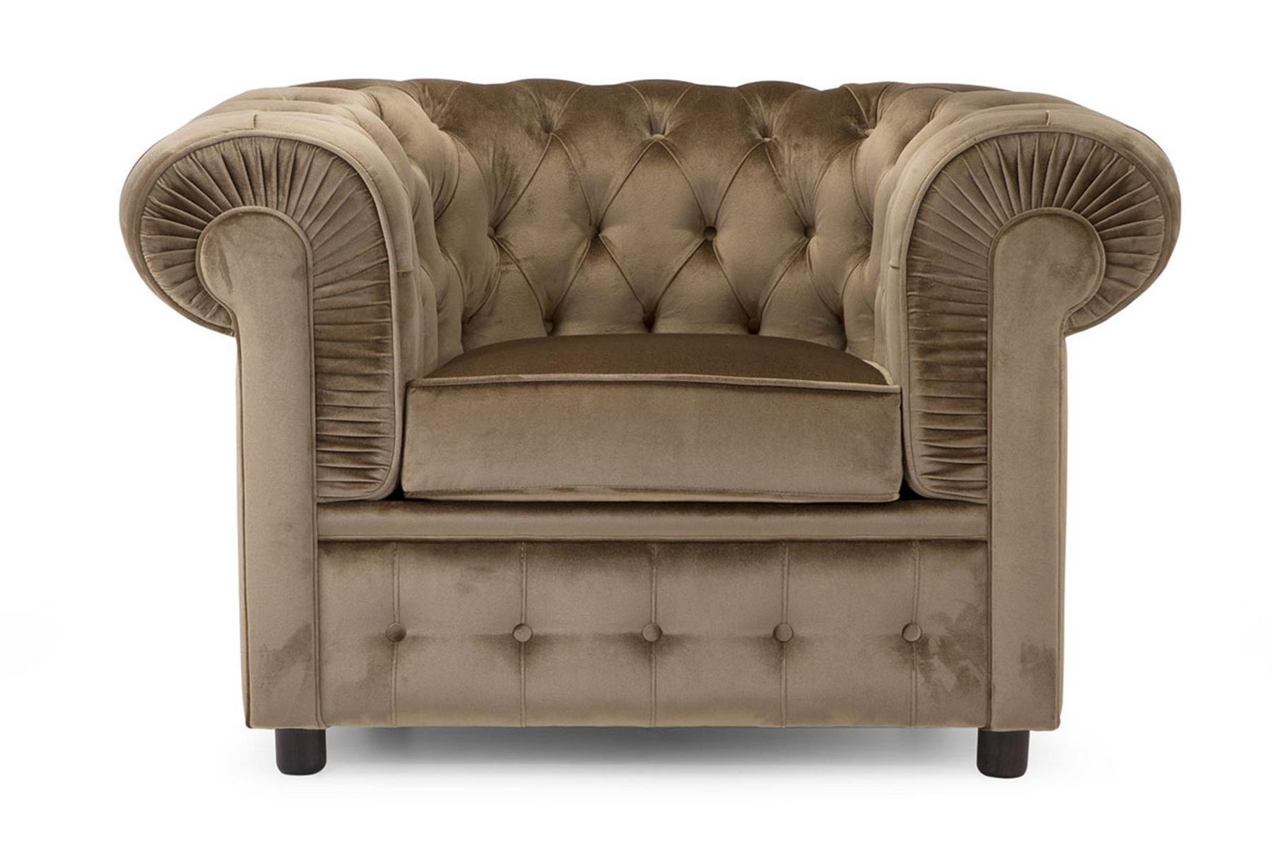 800 Chesterfield style upholstered fabric armchair