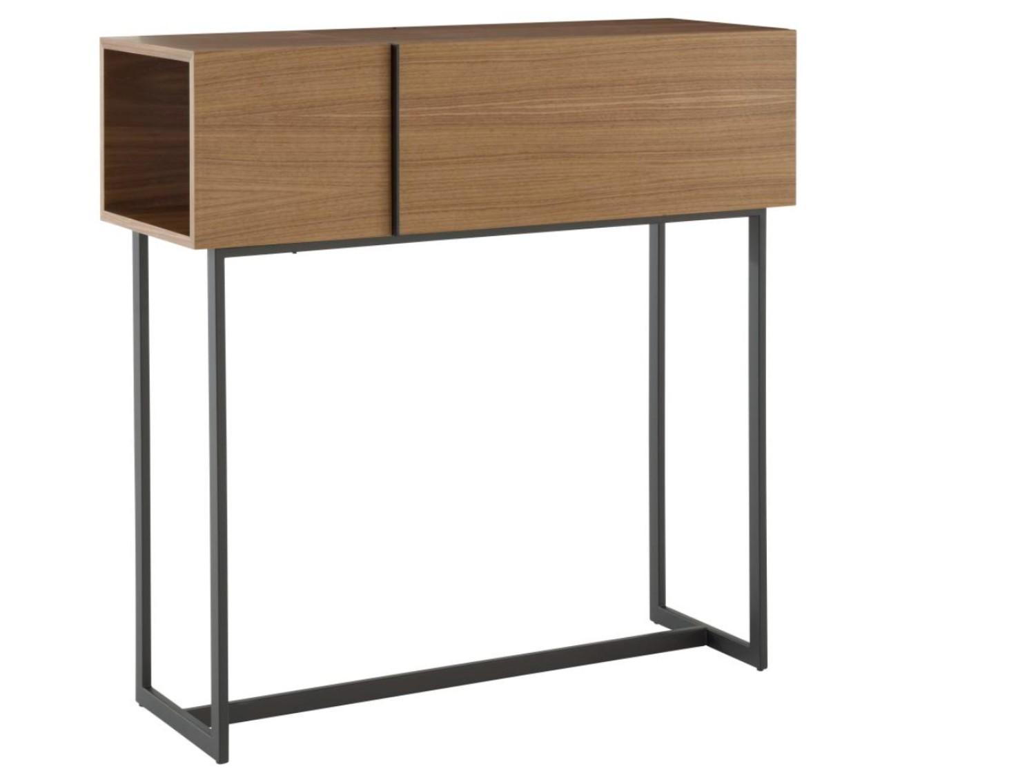 WALL FIGURE Rectangular walnut console table