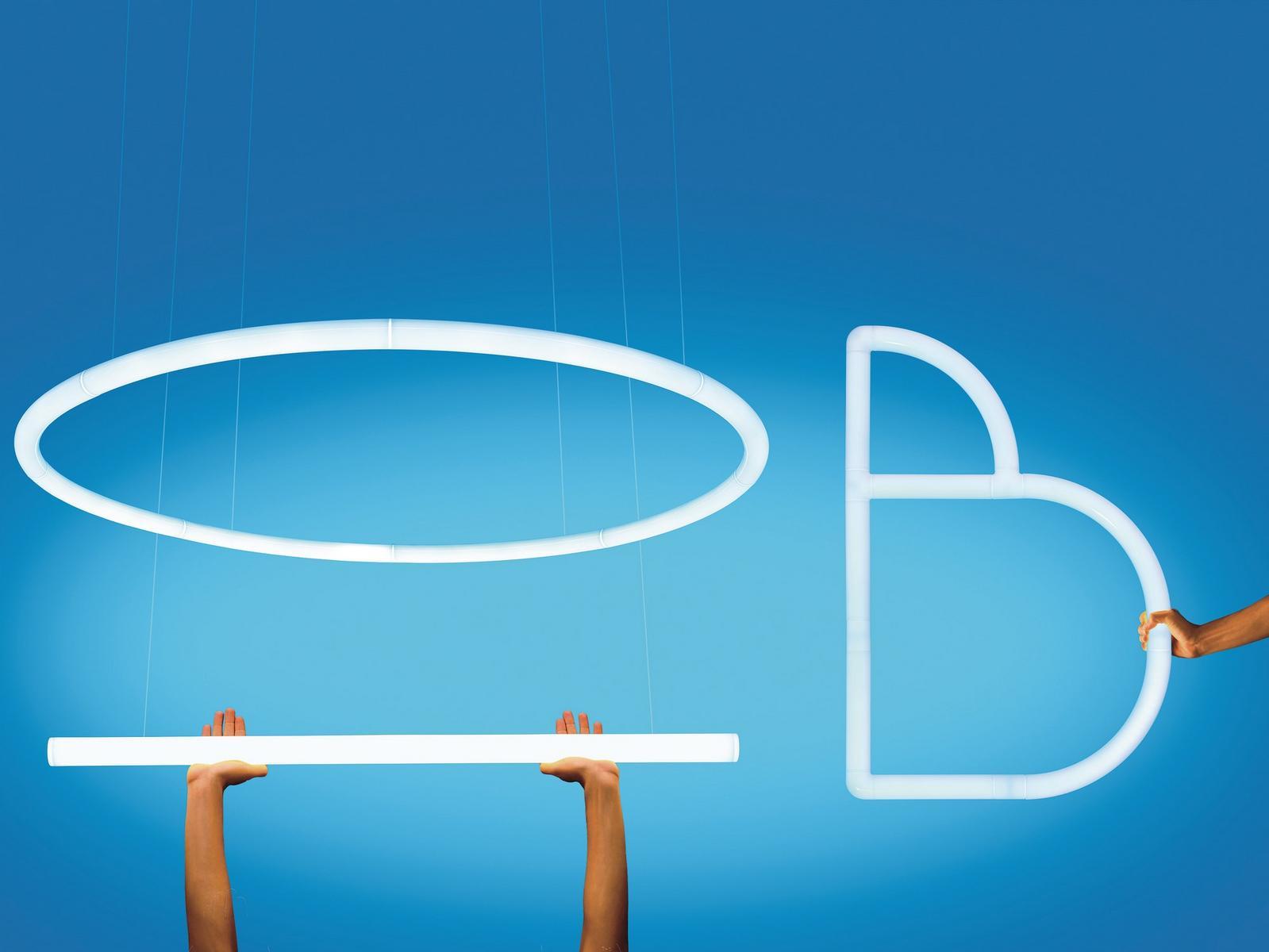 ALPHABET OF LIGHT CIRCULAR LED methacrylate pendant lamp