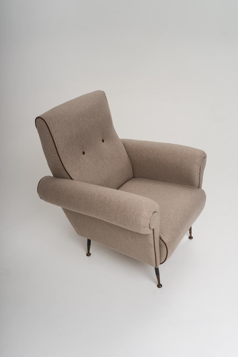 PULCE Wool armchair with armrests