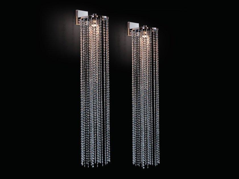 OPUS W1 Metal wall lamp with crystals
