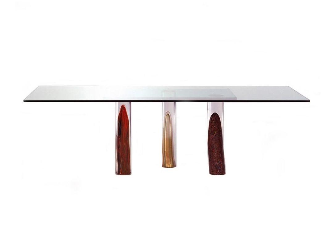 NAUTILUS Rectangular glass dining table