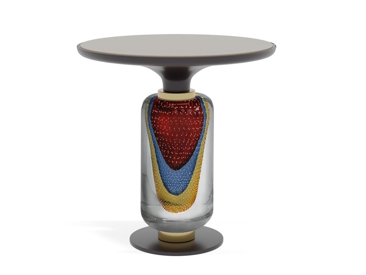 PR.300 Round Murano glass coffee table