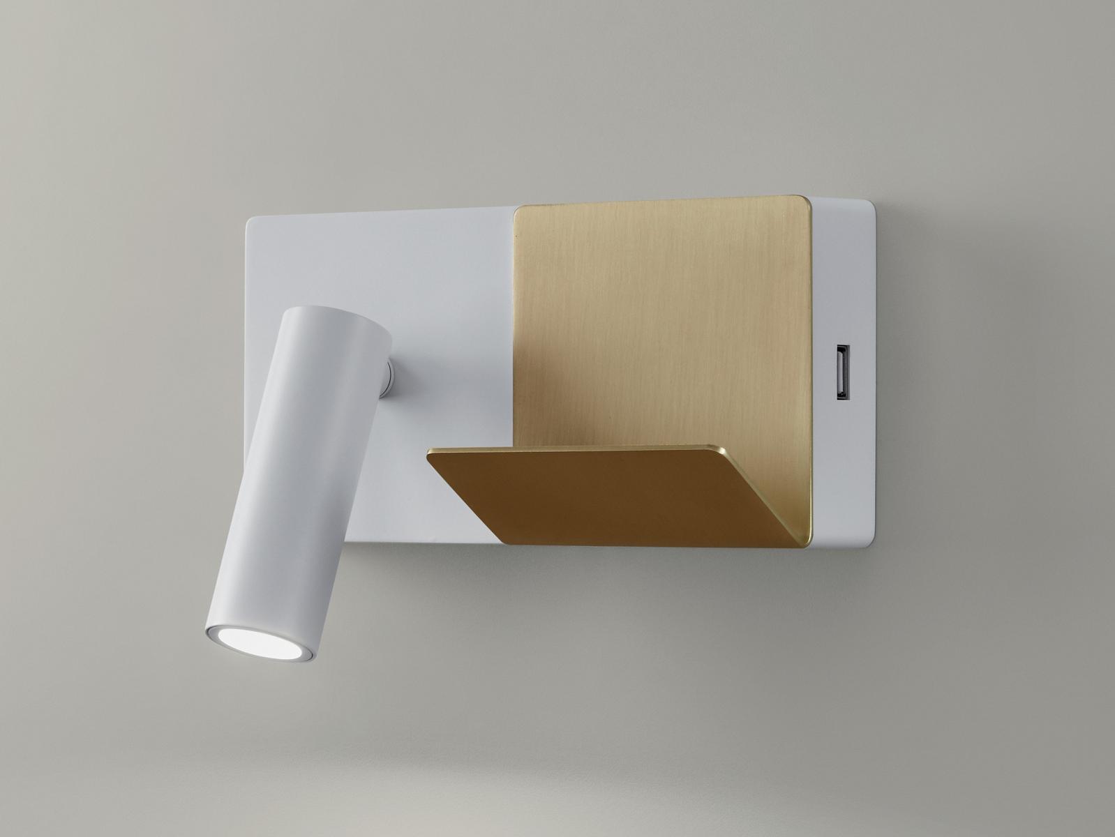 ELAMP LED adjustable aluminium wall lamp with USB