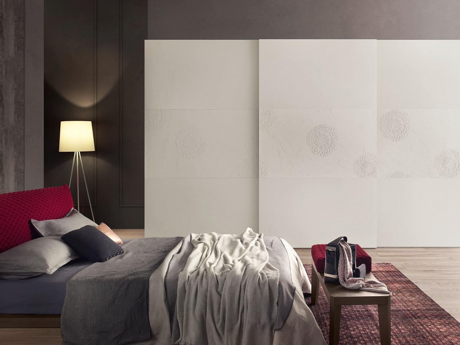 ANDREA Double bed with upholstered headboard