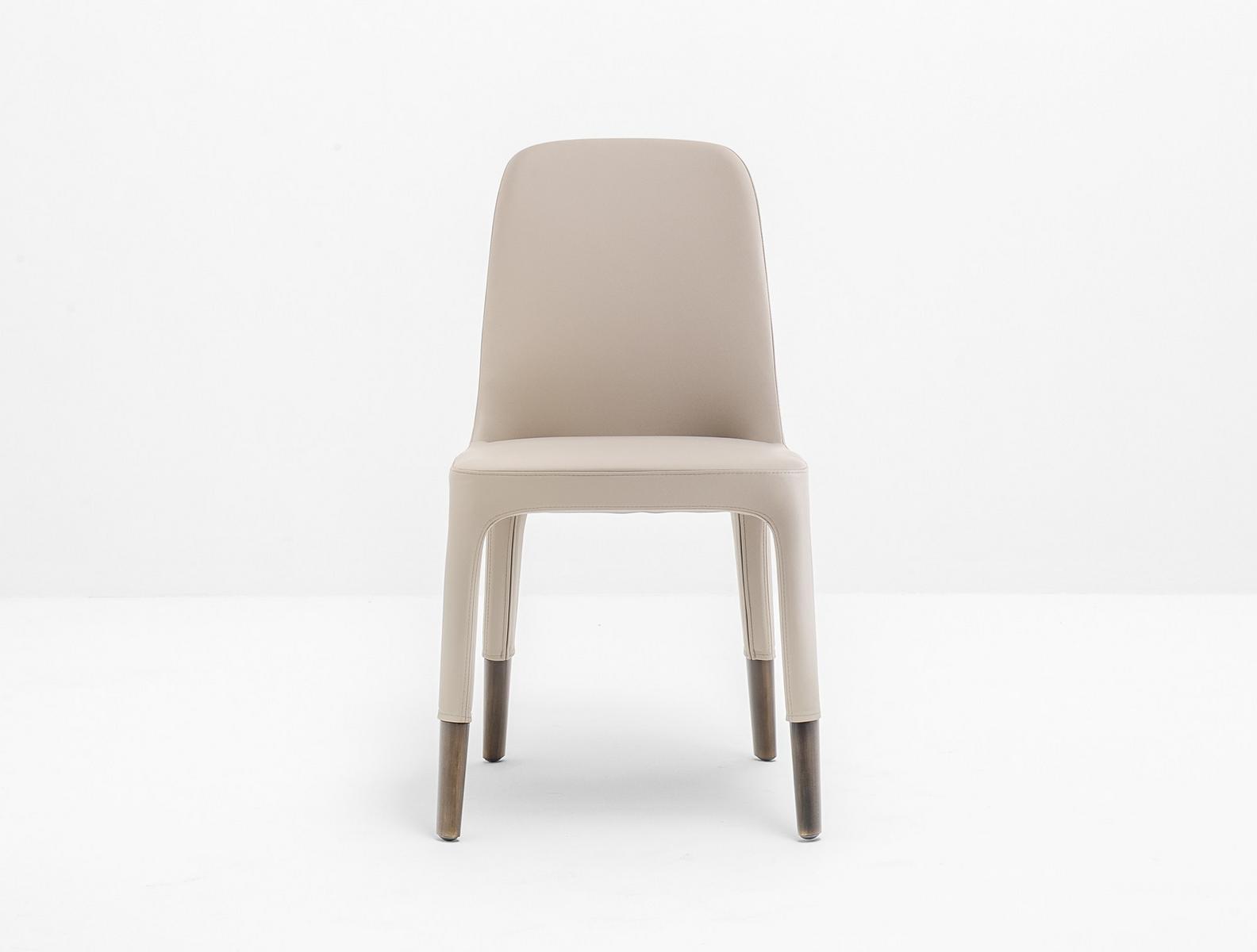 ESTER 691 Upholstered leather restaurant chair