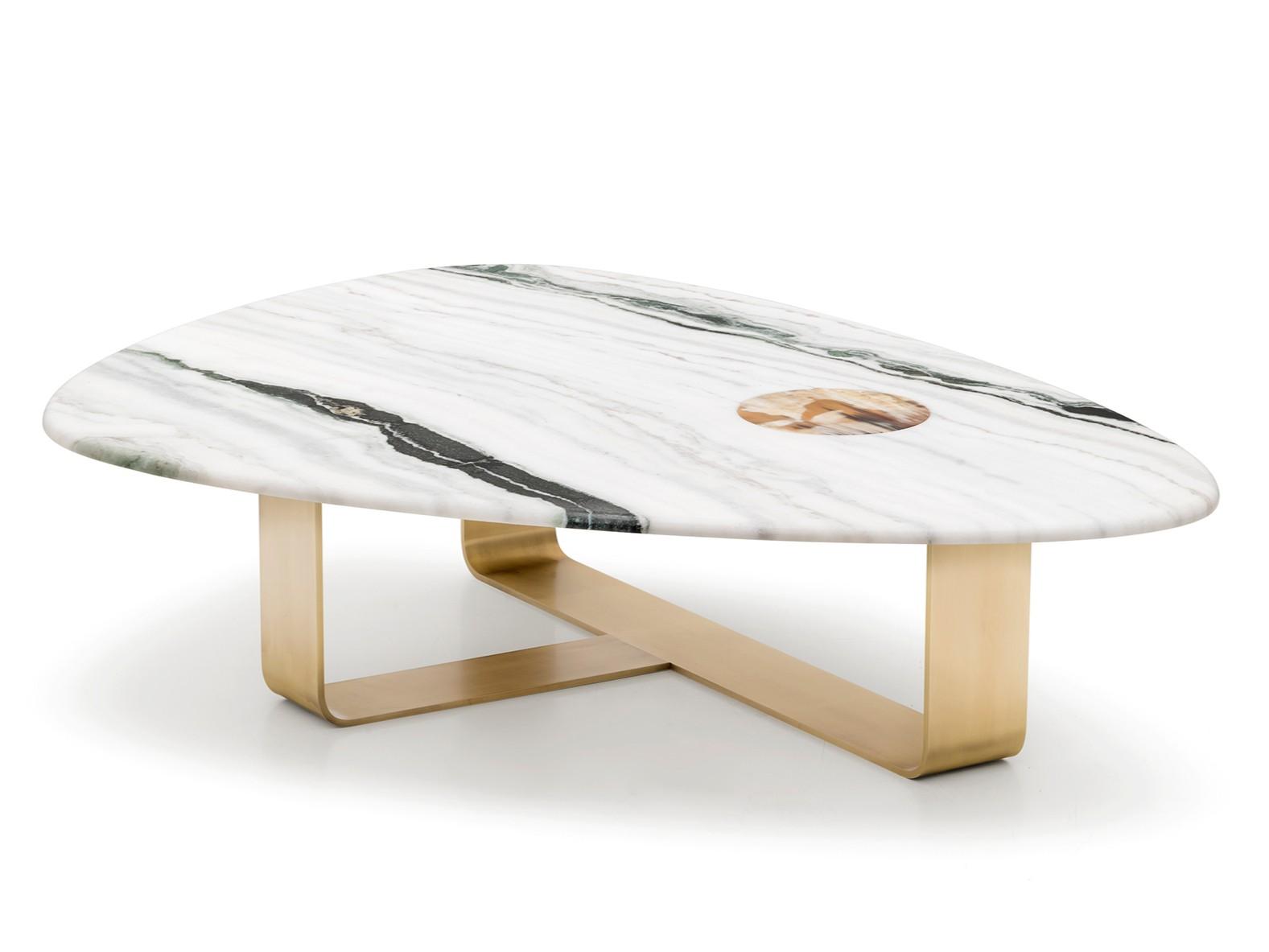 DEMETRA 7007 Low triangular marble coffee table DEMETRA 7007 Low triangular marble coffee table