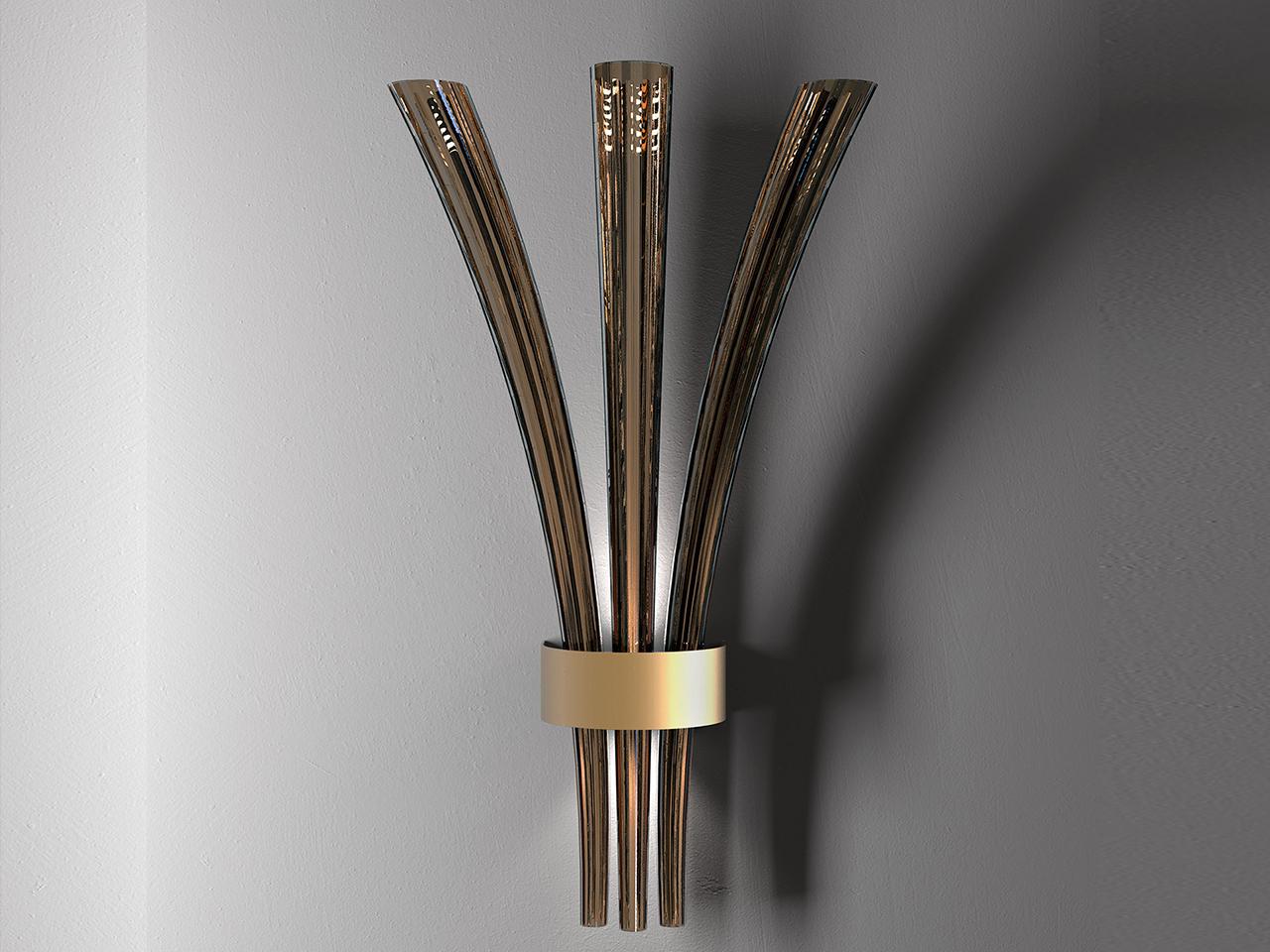 PULSA 439/AP3 LED indirect light blown glass wall lamp