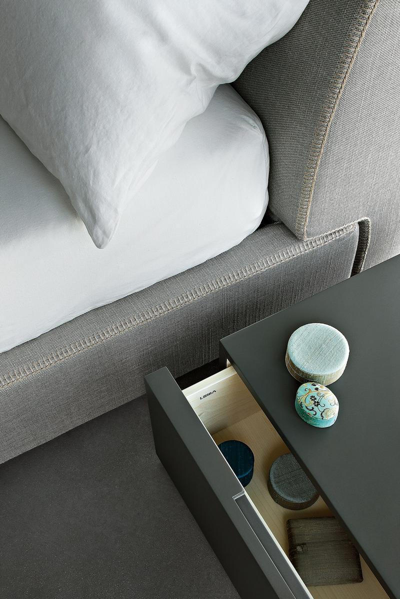 SOFTLAND Upholstered fabric double bed