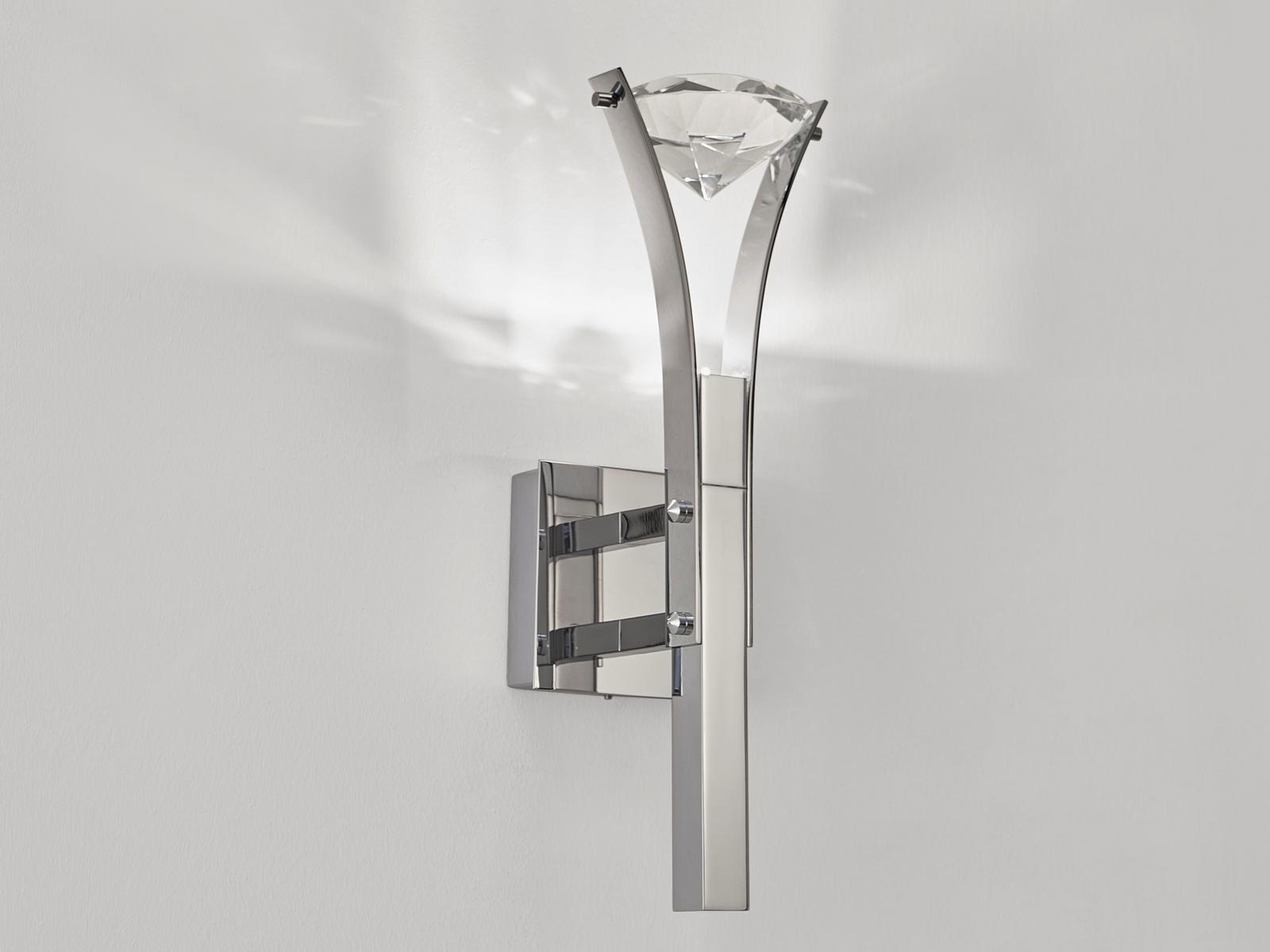 ELEMENTS OF LOVE W1 Metal wall lamp with crystals