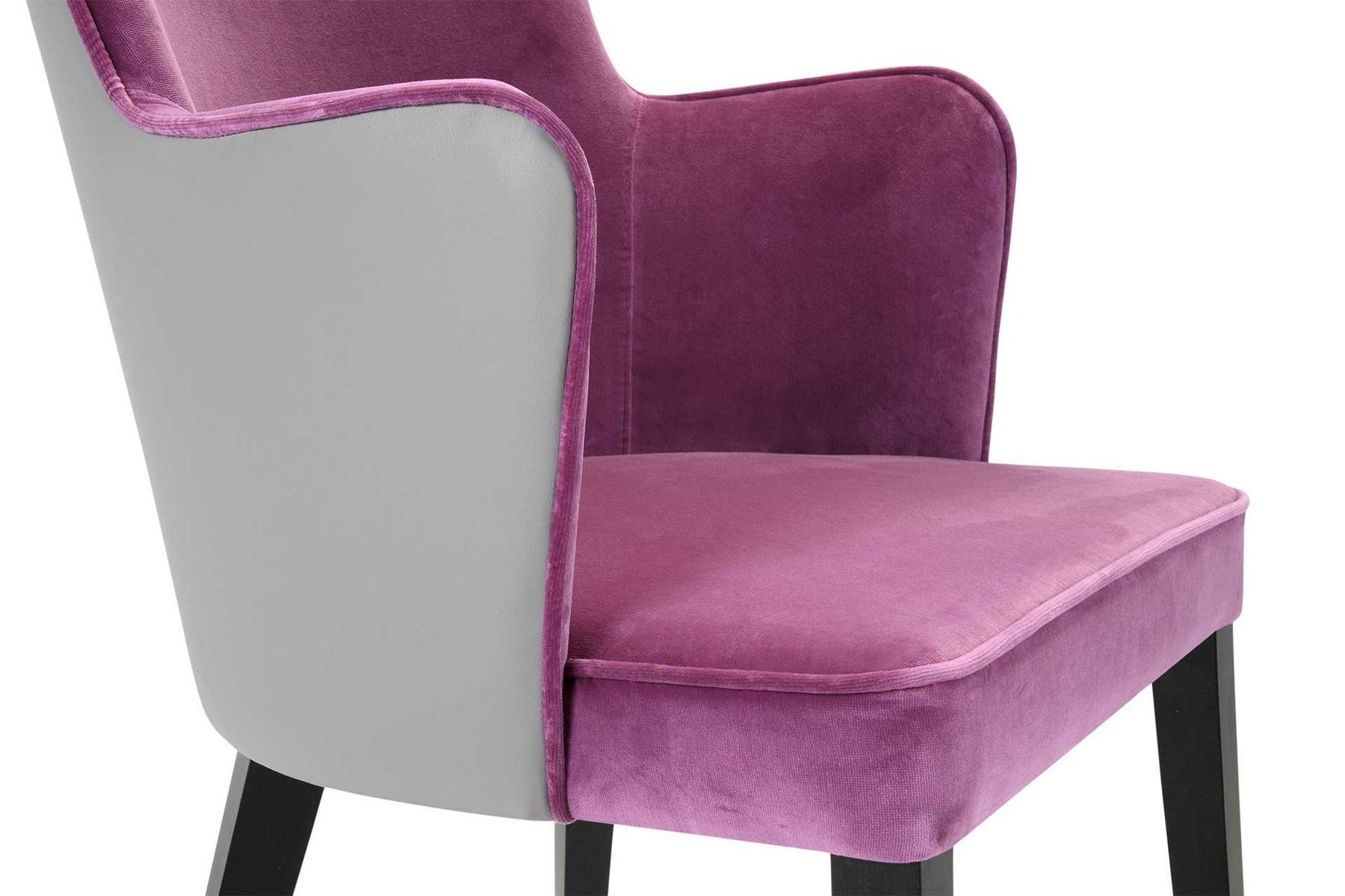 PAT Upholstered fabric chair with armrests