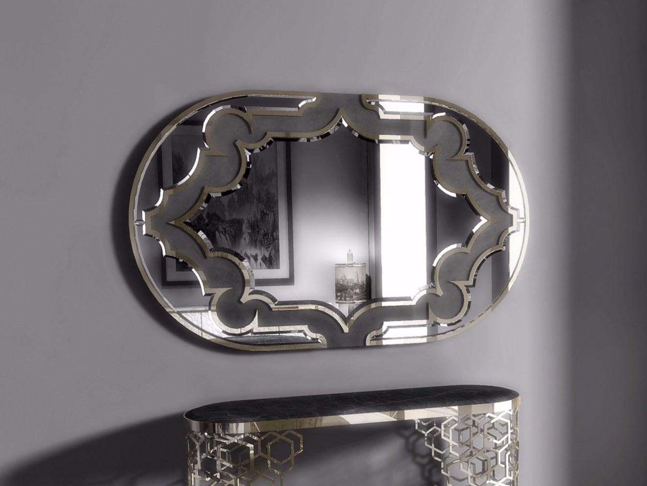 BYRON Oval glass mirror