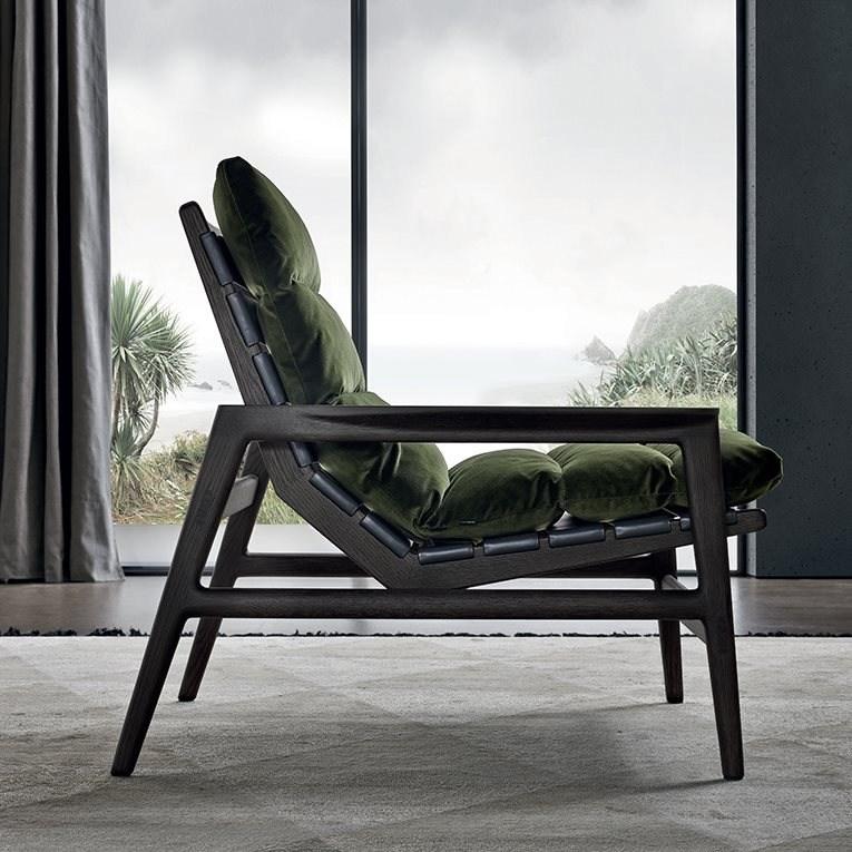 IPANEMA Upholstered fabric armchair with armrests