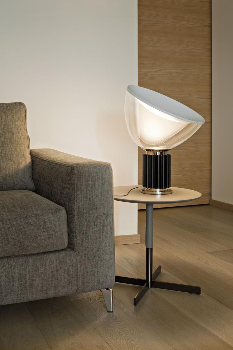 TACCIA SMALL LED indirect light glass and aluminium table lamp