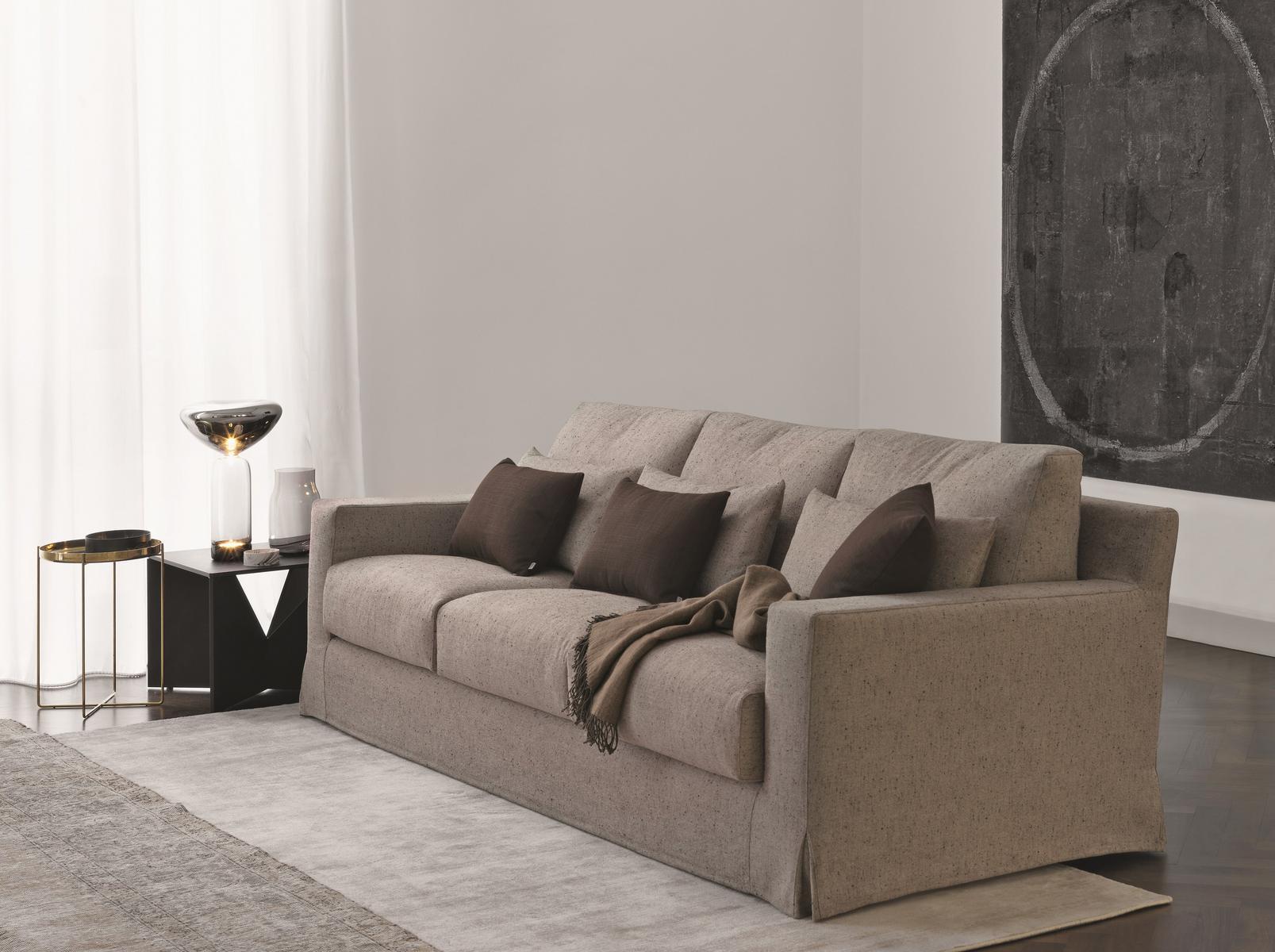 BORGONUOVO 3 seater fabric sofa