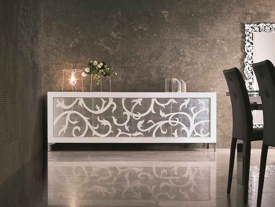 PICASSO - INTARSIO Wooden sideboard with doors