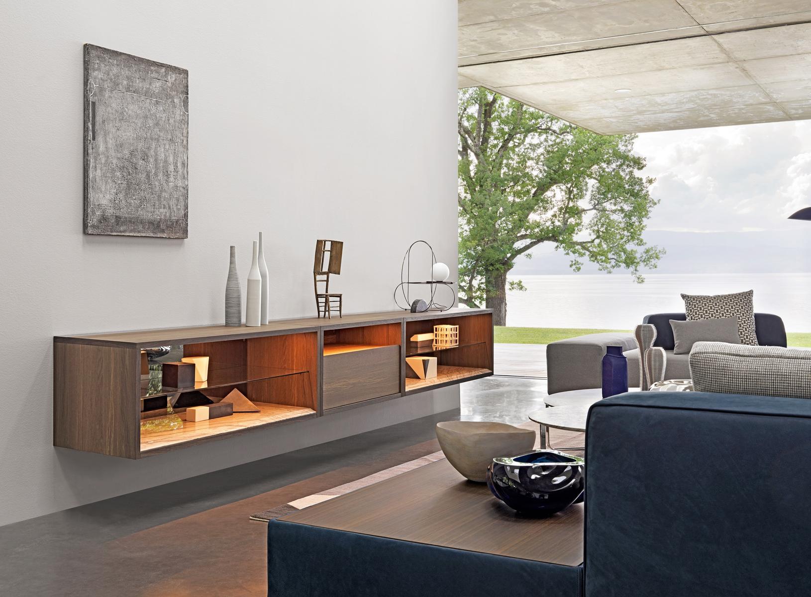 C-SYSTEM Sectional wall-mounted wooden storage wall C-SYSTEM Sectional wall-mounted wooden storage wall