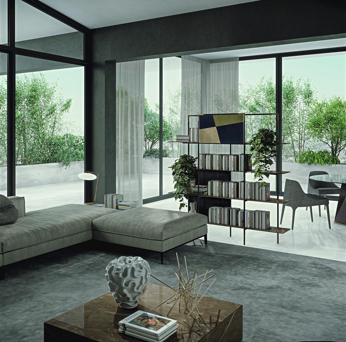 KEVIN Open freestanding double-sided bookcase KEVIN Open freestanding double-sided bookcase