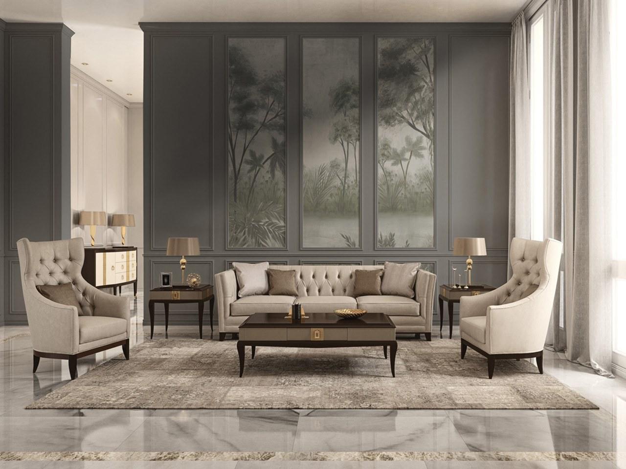 PR.637 3 seater velvet sofa