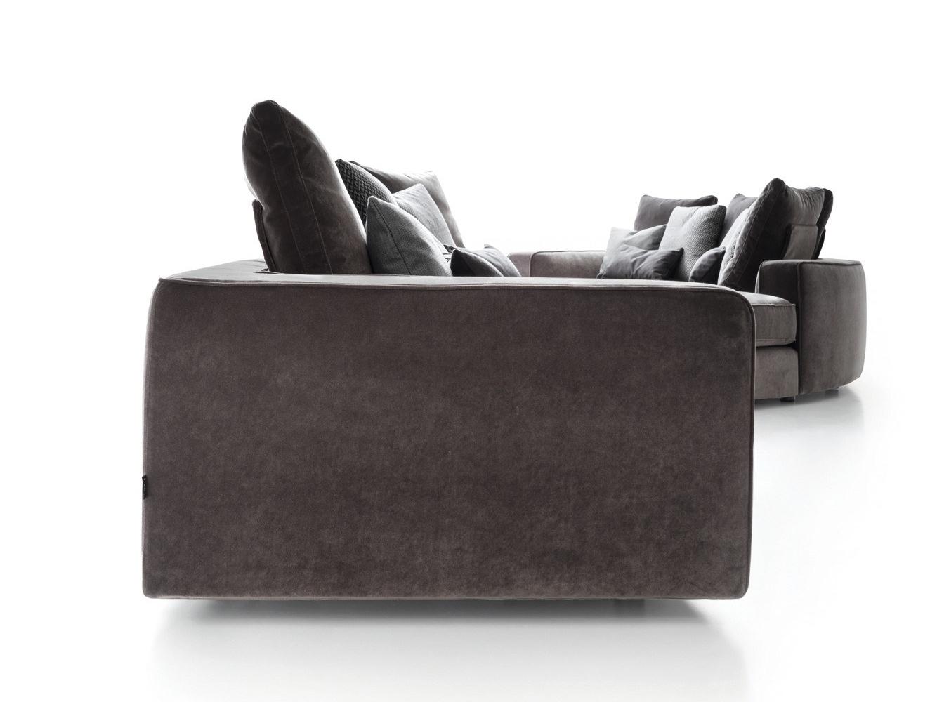 LOMAN SOFT Sectional curved fabric sofa