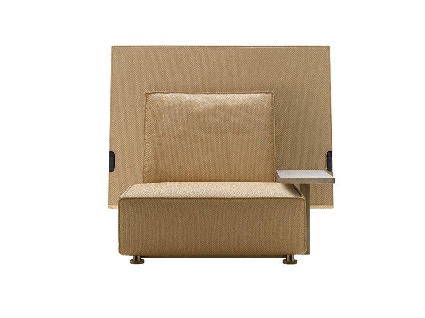 OH, IT RAINS! High-back fabric garden armchair