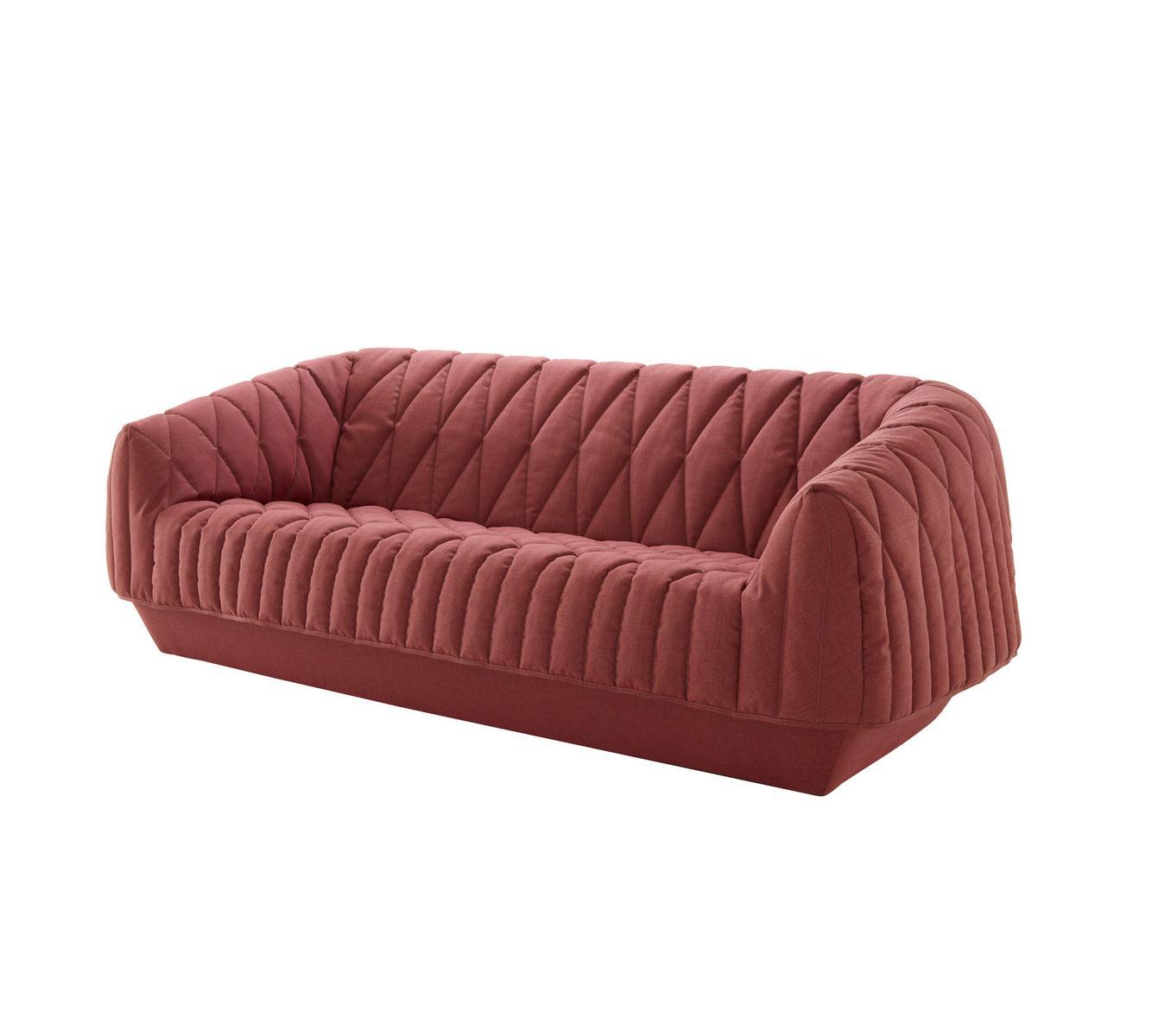 COVER Upholstered 3 seater fabric sofa with removable cover