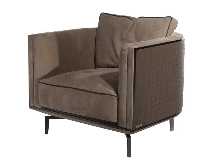 BACKSTAGE Fabric armchair with armrests