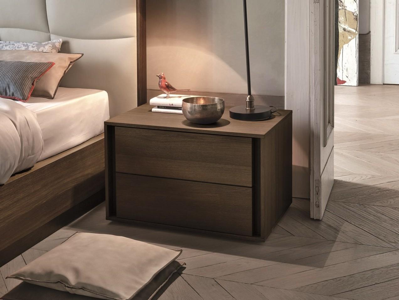 VIP Rectangular oak bedside table