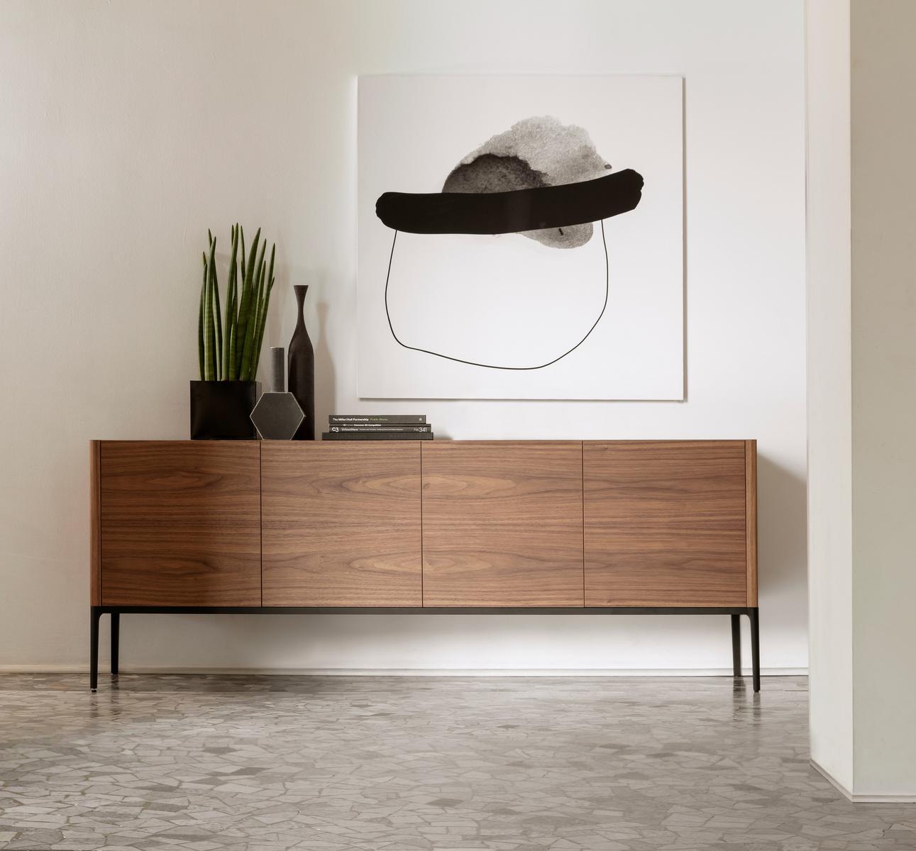 KANTO Canaletta walnut sideboard with doors