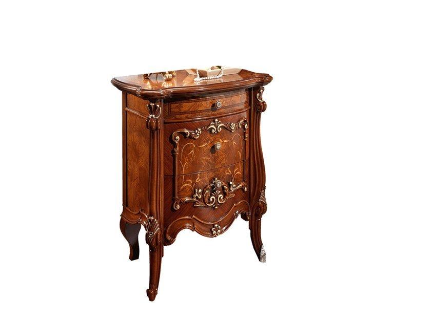 PRESTIGE PLUS Wooden bedside table with drawers