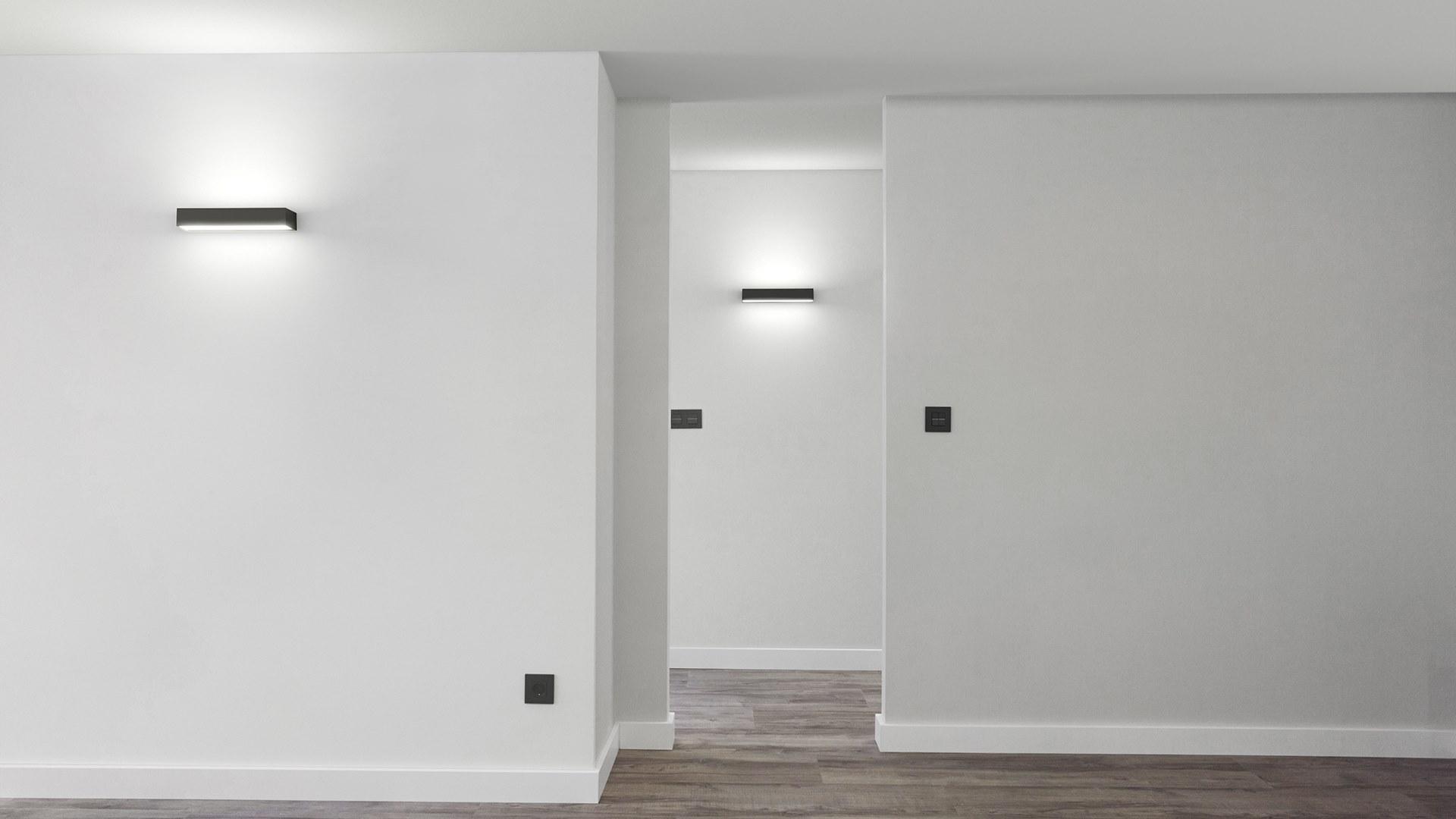 REC DOUBLE-DOUBLE LED aluminium wall light