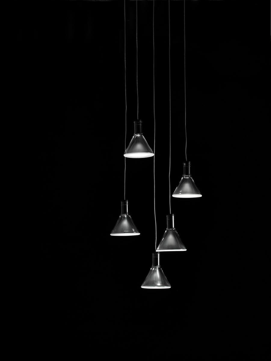 MULTISPOT POLAIR LED Borosilicate glass pendant lamp