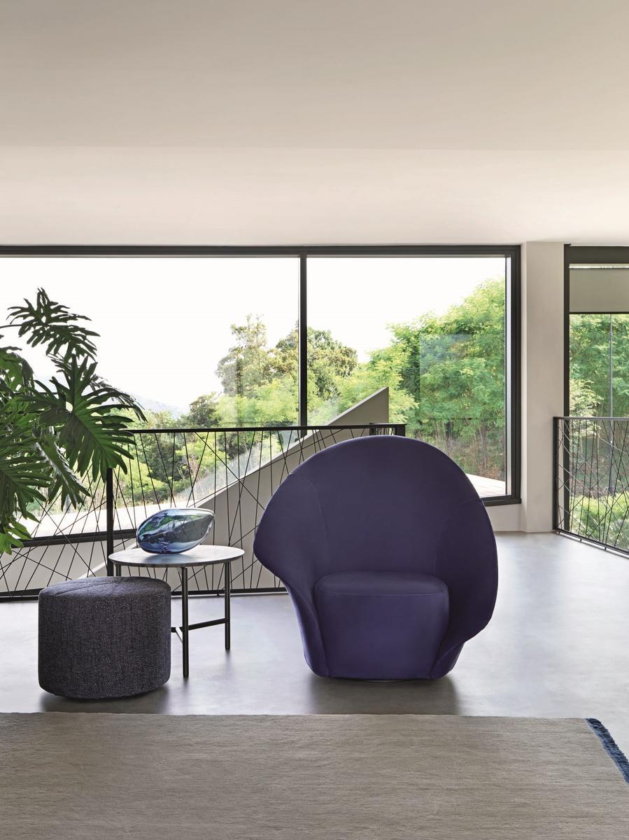 LILIA Swivel upholstered easy chair