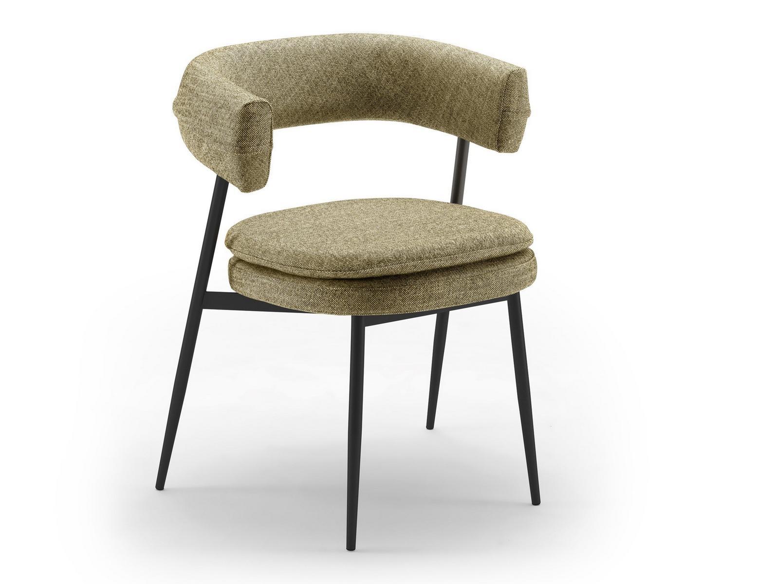 NENA Upholstered fabric chair with armrests