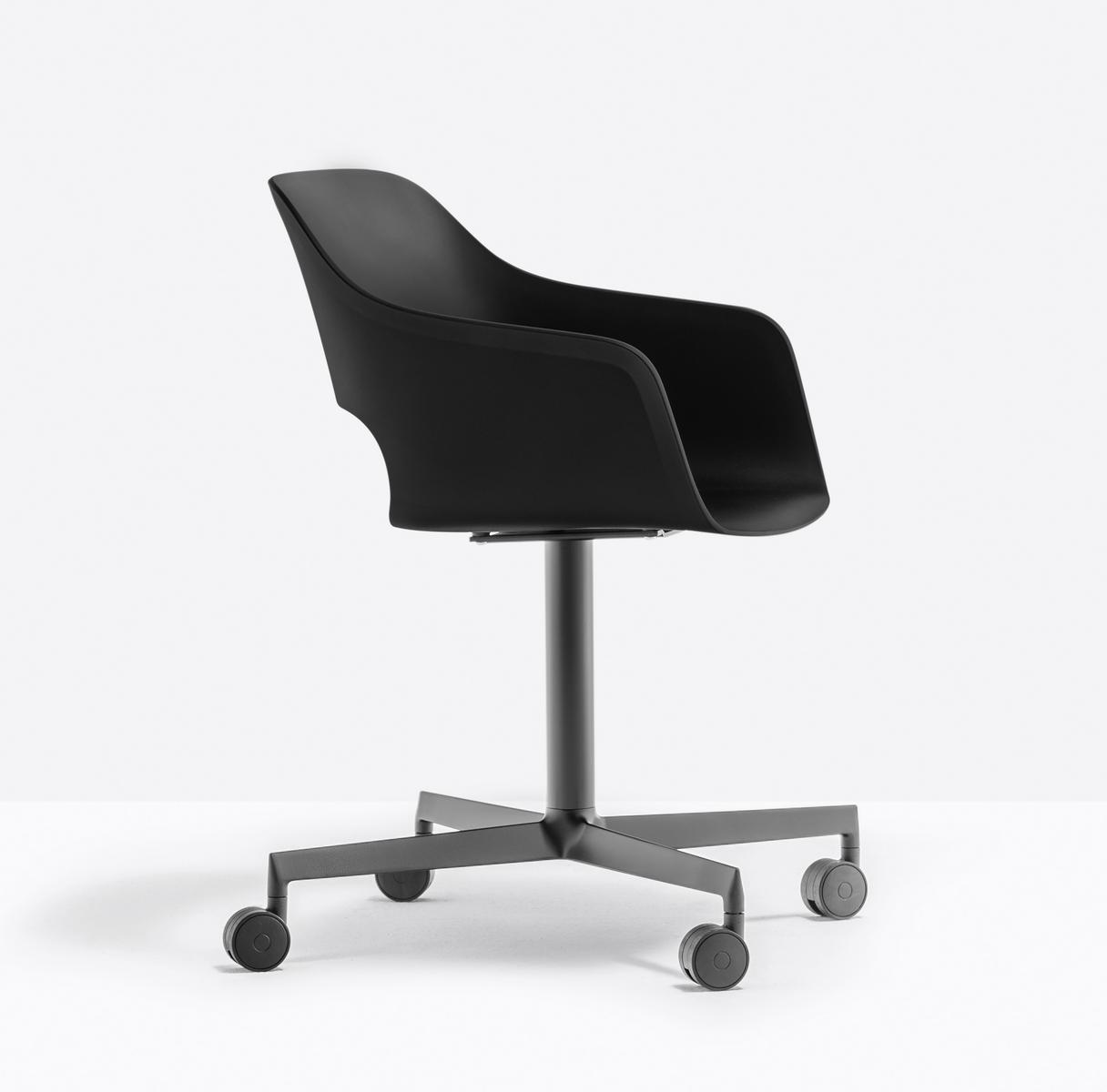 BABILA 2775 Polypropylene chair with 4-spoke base with castors