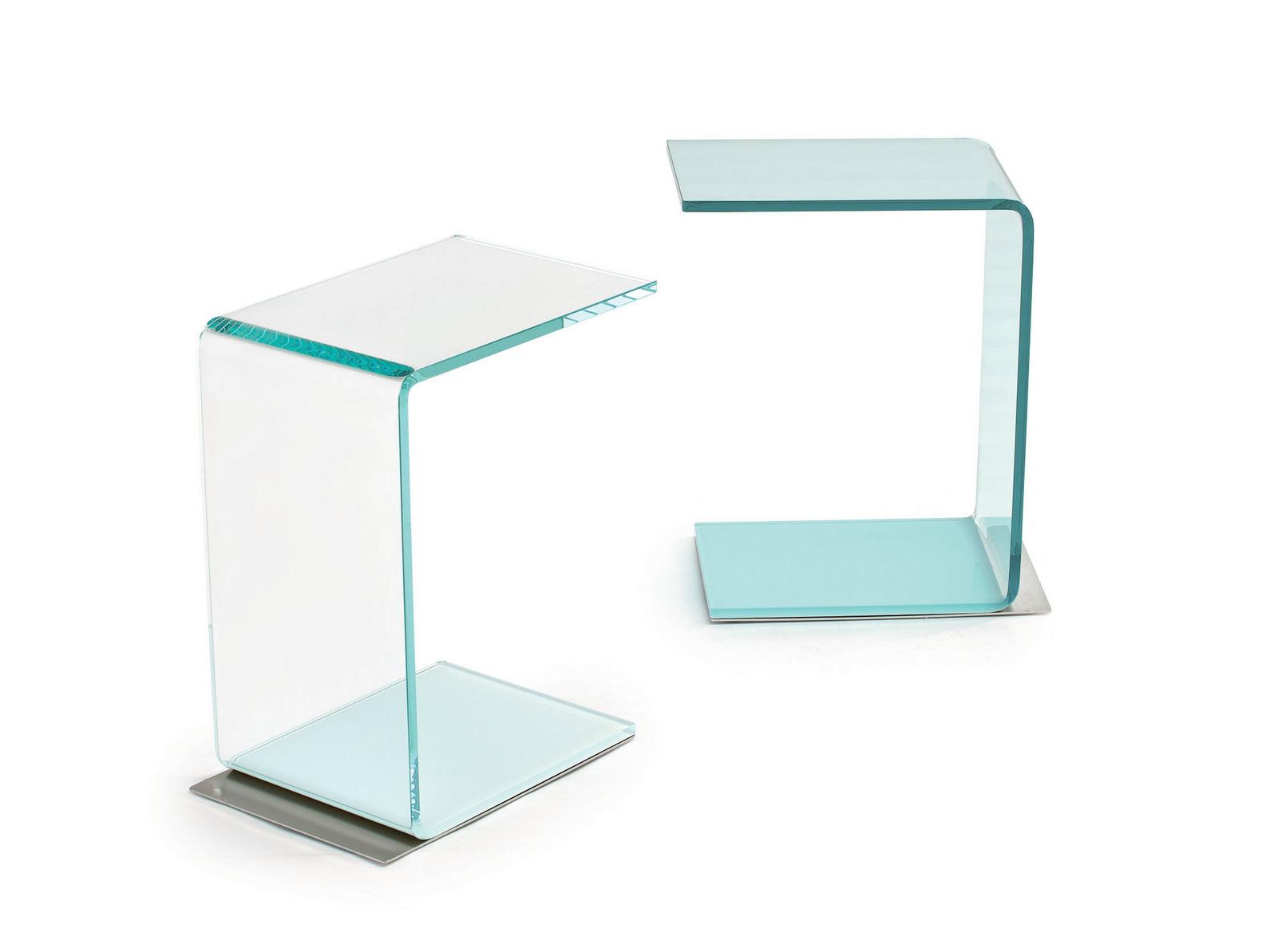 SWAN Rectangular glass coffee table