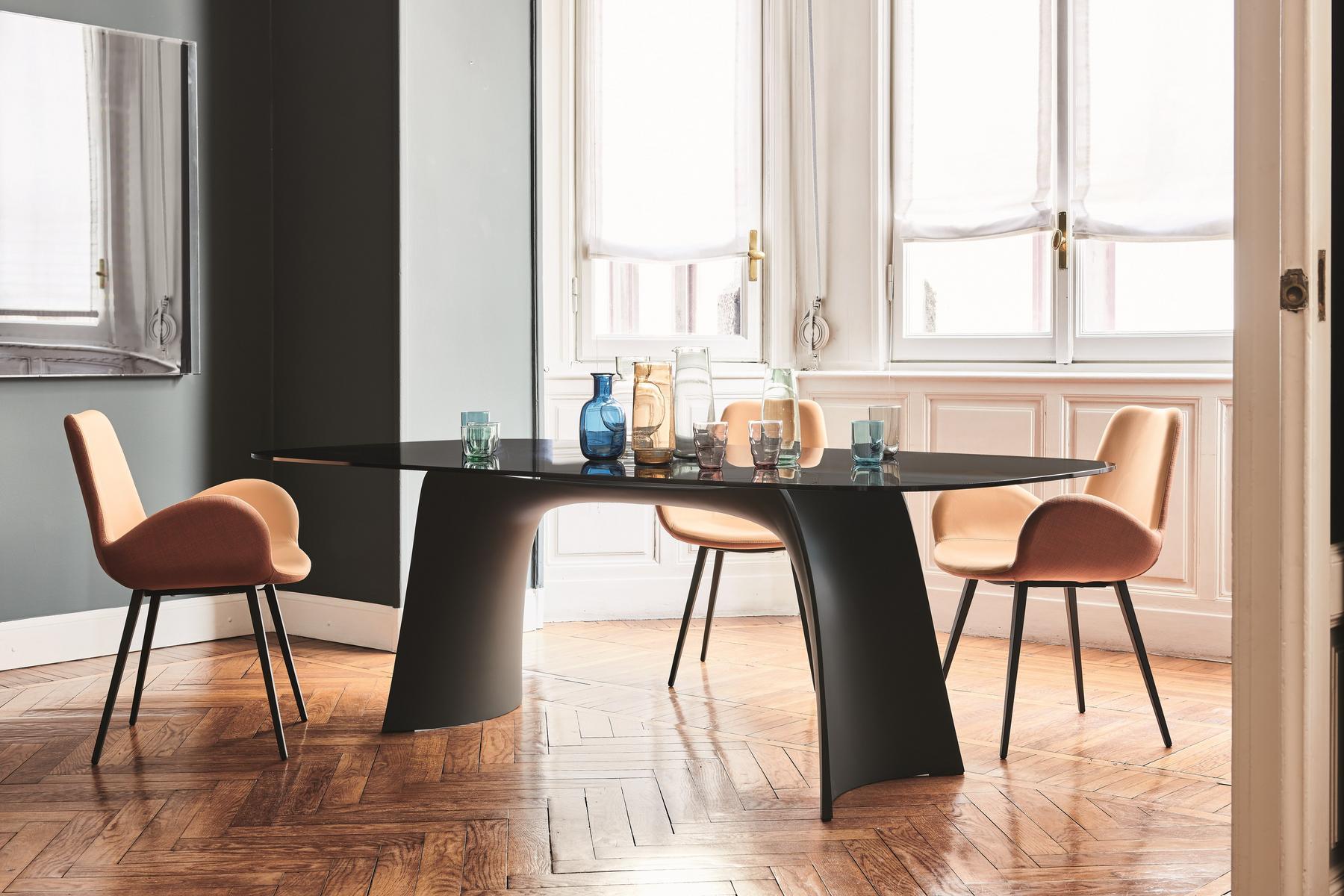 MOONLIGHT Rectangular glass table