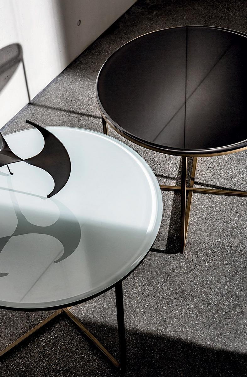 PIKTOR Round glass coffee table